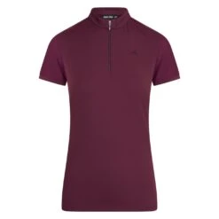 Euro-Star Half Zip Valentina Short Sleeve Shirt -Equestrian Product Store EuroStarESValentinaDarkBerry
