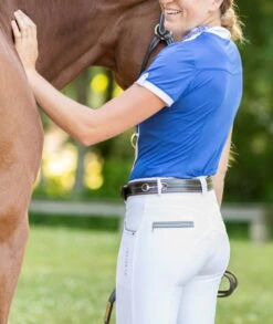 KL Select Gabrielle Breech -Equestrian Product Store KLSelectWhiteGreyBack