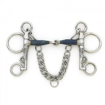 Blue Steel Jointed Tom Thumb Pelham 3 Blue Steel Jointed Tom Thumb Pelham