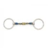 Blue Steel Double Jointed Mouth Loose Ring With Brass Rollers -Equestrian Product Store cnt56