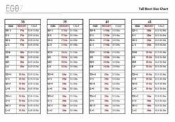 EGO7 Orion Field Boot -Equestrian Product Store ego7sizechart 2bfe8795 7aae 413e a34d e3f17984dfb6