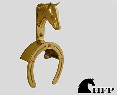 Brass Horsehead Bridle Bracket 3 Brass Horsehead Bridle Bracket