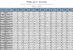 Parlanti "Miami Essential" Field Boot CLEARANCE -Equestrian Product Store parlantisizechart